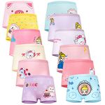 JackLoveBriefs Girls Soft Cotton Underwear with 12 Packs Baby Panties Assorted Briefs（3-5T, M） Blue