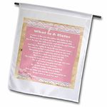 3dRose fl_52226_1 My Sister The Perfect Sister Gift a Beautiful Ode to a Sibling and Gift That Will touch Her Heart Garden Flag, 12 by 18-Inch