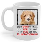 Every Snack You Make Every Meal You Bake Golden Cavapoo Puppy Coffee Mug White Ceramic 11oz