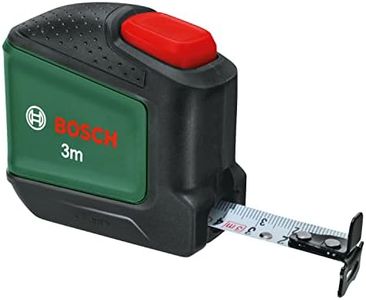 Bosch Tape Measure 3m (Auto Lock; 19mm Tape Width, Nylon-Coated, Accurate 3-Metre Tape Measure with Two-Direction Hook and Metal Belt Clip)