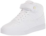 Fila Men's Vulc 13 Mid Plus Fashion Sneakers, White, Microsuede, Rubber, 9 M