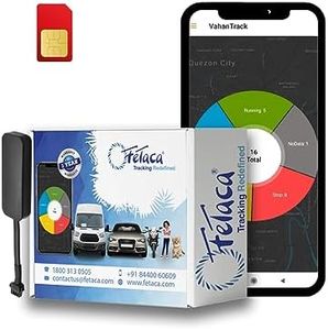 FeTaca Small Hidden AT01 GPS Tracker for Car, Bike, EV, Scooty, Truck, Bus with Live Location and Multiple Types of Alerts Including Easy to Use App and Data SIM with 12 Months of Subscription