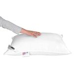 HOMESCAPES Super Microfibre Bounce Back Pillow 5 Star Hotel Quality Best Synthetic Pillow NOT HOLLOW FIBRE Excellent for Allergy Sufferers Down Like Soft Medium Support 100% Cotton Case