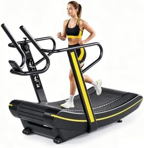 Curved Treadmill with 6-Level Resistance Knob – Self Powered Manual Running Machine, 5-Layer Shock-Absorbing Belt, Digital Monitor for Home Gym & Light Commercial Use