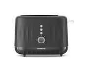 Kenwood Ripple Toaster TCP06.000BK, 2 Slot Toaster with 7 Browning Settings, Reheat, Defrost and Cancel Functions, Pull Crumb Tray, Cord Storage, 850W, Midnight Black