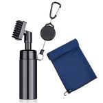 Phoetya Golf Accessories for Men, Golf Club Brush Golf Chipper Club Microfiber Golf Towel Set and Groove Cleaner Tool with Bristles Head Carabiners, Brush Cover Ball Washer Gift for Women Kids