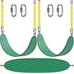 Dolibest Heavy Duty Swing Seats (2 Pack) with 66’’ Chain and Carabiners, Comfortable and Durable Plastic Coated Swing Set Accessories Replacement for Outdoor Playground, Green