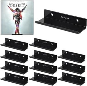 Vinyl Record Shelf Wall Mount, Vinyl Holder, 12 Pcs Clear Acrylic Album Record Holder Display Shelf, Display Your Daily Listening In Style