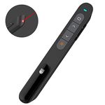 Jihaan Professional high Power red Laser USB Wireless Laser Presenter Presentation PPT Pointer Remote Control Slider Changer Controller Restar 2.4GHz Projector Laptop Control Show Light Clicker