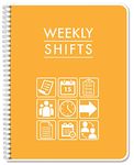 BookFactory Weekly Shifts Journal/Weekly Schedule Log Book/Log Book/Notebook - 120 Pages, 8.5" x 11", Wire-O (LOG-120-7CW-PP-(WeeklyShifts)-BX)