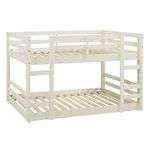 WE Furniture Bunk Bed, Pine, White, Twin