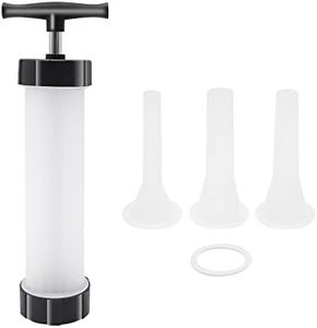 Hoypeyfiy Homemade Sausage Maker Kitchen Sausage Stuffer Tool Manual Meat Filling Machine with 3 Stuffing Tubes…