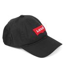 Levi's Men's Big Batwing Flex FIT Flat Cap, Black (Regular Black 59), One Size