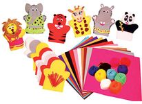 Springboard Animal Hand Puppets Kit - Puppet Making Kit for Children - Kids Craft Sewing Activity Packs - Early Years Learning Resources - 30-Pack - 20 x 16 cm