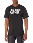 STAR WARS Men's Officially Licensed Tees for Dad, Darth Vader Space Father, Small Black