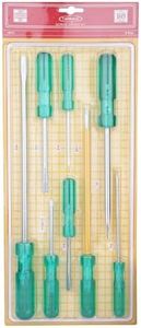 TAPARIA 1013 Hanging Pouch Screw Driver Kit (Set of 8), green & chrome, 8 screw driver 713, 922, 725, 828, 912, 712, 937, p5 861 75