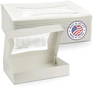 MT Products White Chocolate Covered Strawberry Boxes - 12" x 8" x 2.25" (Pack of 200) Auto Pop-Up Bakery Boxes with Window - Made in USA