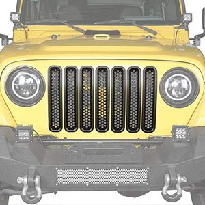 u-Box TJ Wrangler Grill Inserts Clip-in Mesh Grille Bug Guard for Jeep Wrangler TJ 1997-2006 -7Pcs