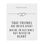 Philip Jones Sterling Silver True Friendship Heart Link Bracelet