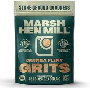 Marsh Hen Mill Guinea Flint Grits, Stone Ground from Authentic Cuban Corn, Old Fashioned, Warm Pumpkin Color for Gumbo Hoppin' John, 24 oz
