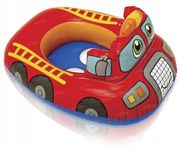 Zest 4 Toyz Pool Party Swimming Rings for Kids Inflatable Ring Car Swim Learning Float Tube for 3+ Years Girls and Boys (Red)