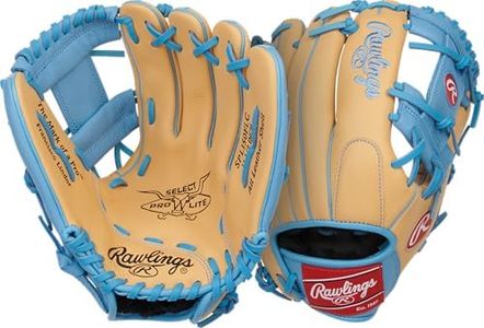 Rawlings | Select Pro Lite Series Francisco Lindor Youth Baseball Glove | 11.5" | Right Hand Throw | Camel/Columbia Blue