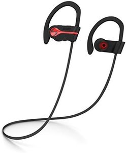 SENSO Bluetooth Wireless Headphones, Best Sports Earphones w/Mic IPX7 Waterproof HD Stereo Sweatproof Earbuds for Gym Running Workout 8 Hour Battery Noise Cancelling Headsets HiFi Cordless Headphones