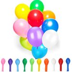 100 Pack Balloons-Color Assorted Birthday Balloons 10 inch Multicolour Balloons Pack Rainbow Balloons Support Helium/Air Baloons for Kids Party Decorations,Birthday,Weddings Latex Balloons