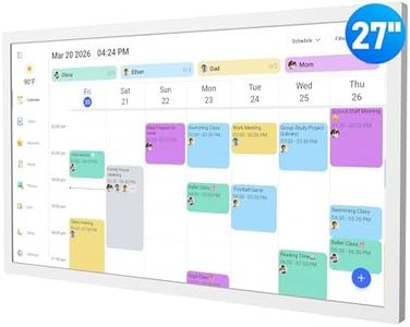 Digital Calendar – 27 Inch Electronic Wall Calendar & Chore Chart, Smart Family Organizer with Interactive Touchscreen Display, Wall Mount in Portrait or Landscape