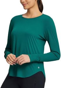 BALEAF Women's UPF 50+ Sun Shirts UV Protection Long Sleeve Rash Guard Lightweight Quick Dry SPF Outdoor Hiking Running Clothing Teal XXL