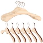 Wooden Dolls Clothes Hangers 10pcs Wooden Dolls Clothes Hanger Mini Doll Hanger Doll Dress Outfit Holders Dollhouse Miniature Accessories for Doll Closets, Pet Hangers (4.68in)