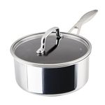 Circulon C1 Series Clad Stainless Steel with ScratchDefense Technology Cookware Nonstick Induction Saucepan with Lid, Metal Utensil Safe, 3 Quart - Polished Stainless Steel