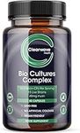 Bio Cultures Probiotics for Gut Health - 50.5 Billion CFU's -Lactobacillus Complex Probiotics | 15 Live Strains | 40mg Inulin (Prebiotic) Per Serving | 60 Vegan GMO-Free Capsules for Men Women