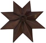 RCH Hardware CN-11-BRZ CN-11-S-H-BRZ Solid Brass Decorative Star Shaped Ceiling Canopy Medallion Accent for Chandeliers and Pendant Lighting with Matching Screw Collar and Loop, Bronze