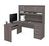 Bestar Innova L-Shaped Desk with Hu