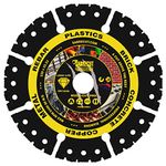 1 x SabreCut VBSC230MU 230mm (9") x 22.23mm Bore Vacuum Brazed Multi Material Cutting Angle Grinder Circular Saw Diamond Disc Blade Compatible with Bosch Dewalt Makita Milwaukee and Many Others