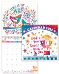 Christian Calendar 2025, God is with you, with Bible verse on each page. Perfect as a religious calendar 2025 UK or as Christian gifts for women, by Just Cards Direct