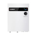 CAMPLUX Electric Tankless Water Heater 27kW 240V, Instant Hot Water Heaters, Self-modulating Technology, Multipoint Water Heater with Digital Display, for Whole House Shower, White