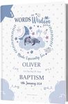 Personalised Baptism Gift Book of Words of Wisdom. A Forever Memory Keepsake, Especially Made for That Special Day