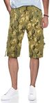 X RAY Mens Cargo Shorts Camo & Solid Colors 12.5" Inseam Knee Length Classic Fit Multi Pocket (Big and Tall Shorts for Men), Desert Camo, 42
