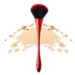 Gleva Ultimate Blend Makeup Brush For Cream, Liquid & Powder Foundation, Blush, & Bronzer, Buff & Blend Makeup Brushs (Red)