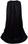 Gothden Unisex Adult Long Cape Full Length Robe Cloak for Christmas Halloween Cosplay Dress-Up Costume Party Black