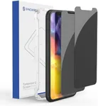 SYNCWIRE Privacy Screen Protector for iPhone 11/XR 6.1'', 2-Pack Unbreakable Anti Spy Tempered Glass Saver Black[Easy Installation Frame][10X Stronger][Bubble Free][Sensitive Touch]