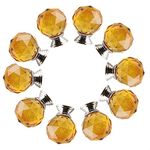 FBSHOP(TM) 40MM 10PCS Yellow Crystal Glass Knob Decorative Drawer Pull Handle for Furniture Cabinet Drawer Closet Dresser Cupboard Wardrobe Door Kitchen & Baby Kid's Children's Furniture Decor