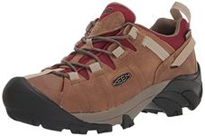 KEEN Women's Targhee 2 Low Height Waterproof Hiking Shoe, Safari/Merlot, 8