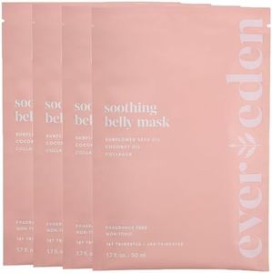 Evereden Soothing Belly Mask - 4 Belly Masks for Pregnant Women 2nd & 3rd Trimester - Hydrating, Nourishing, & Soothing Pregnancy Skin Care Belly Masks - Clean & Vegan Pregnancy & Maternity Products