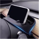 UTUDirect Steering Wheel Tray Car Accessories: Phone Holder Hud Display Mount Rear Organizer for Tesla Model 3 Y Anti-Slip Silicone Dashboard Sunglasses Storage Box for Cell Phone Keychains