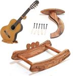 Artist International Guitar Stand Wooden Horizontal Guitar Hanger,Acoustic Guitar Wall Mount,Electric Guitar Wall Hanger Slatwall Classical Guitar Holder Bass Stand Rack Hook (Mango Wood)