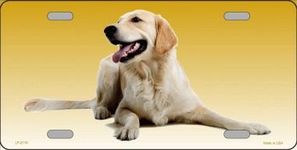 LP-2170 Golden Retriever Dog Pet Novelty License Plates- Full Color Photography License Plates