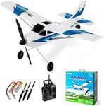 Top Race Remote Control Plane - Ready To Fly 3 Channel RC Plane for Adults & Kids & Beginners with Propeller Saver - RC Airplane Flies 98 meters